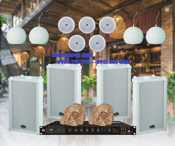 Hệ thống âm thanh nhạc nền quán cafe diện tích 500m2 Hệ thống âm thanh nhạc nền quán cafe diện tích 500m2